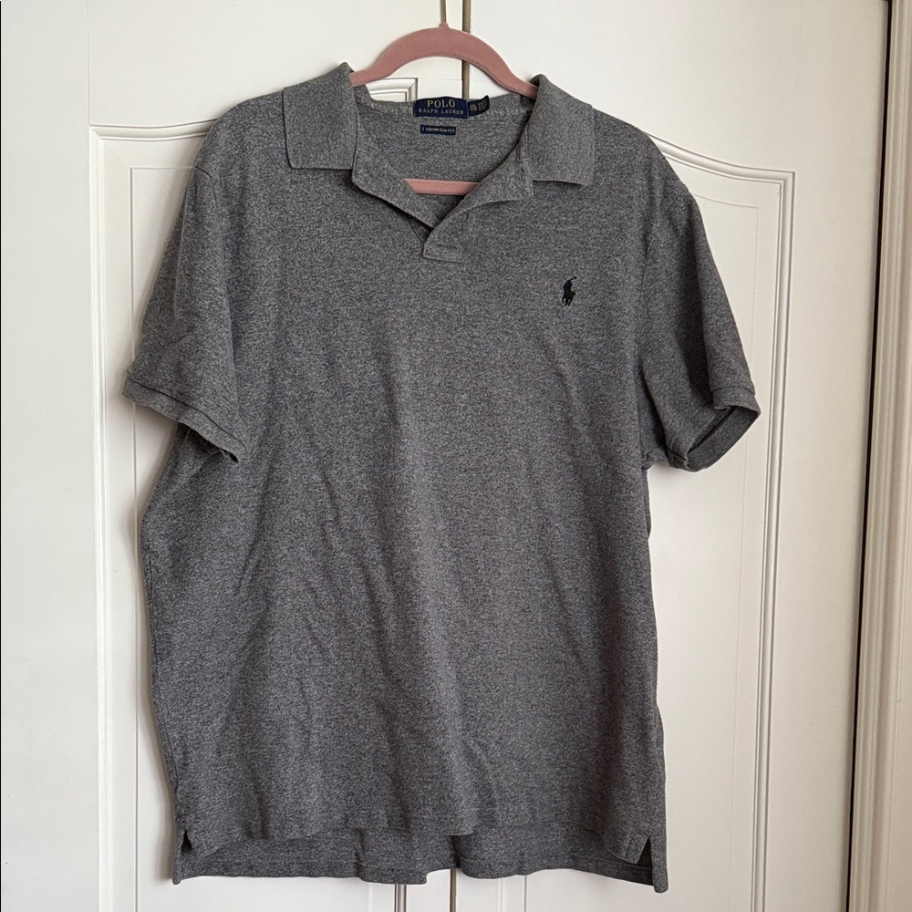 Polo by Ralph Lauren Men's Charcoal Grey Short-Sleeve Polo